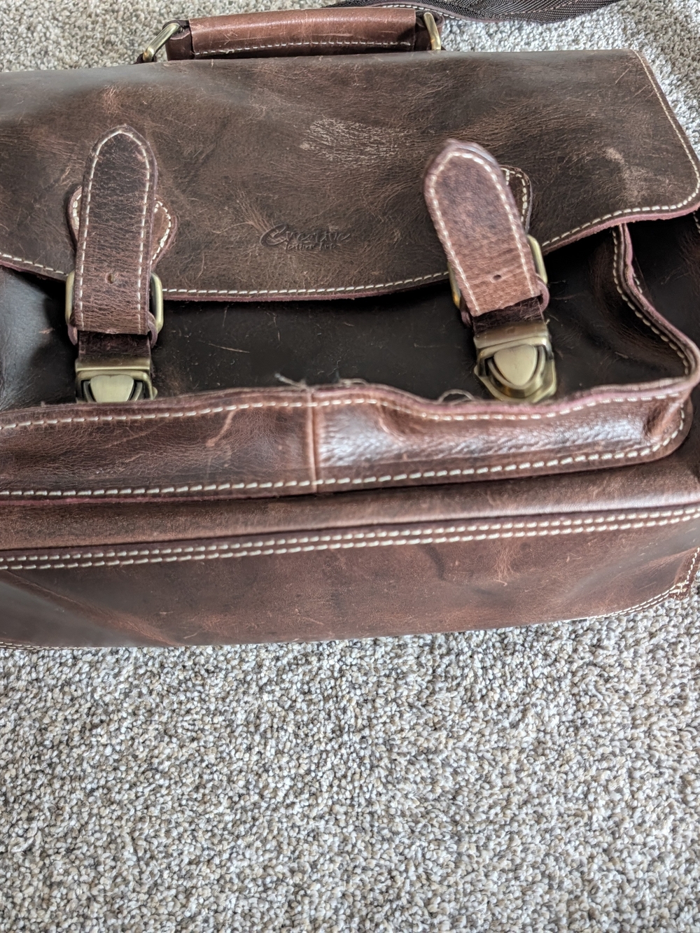 Leather CrossBody Camera Bag - Picture 3 of 14